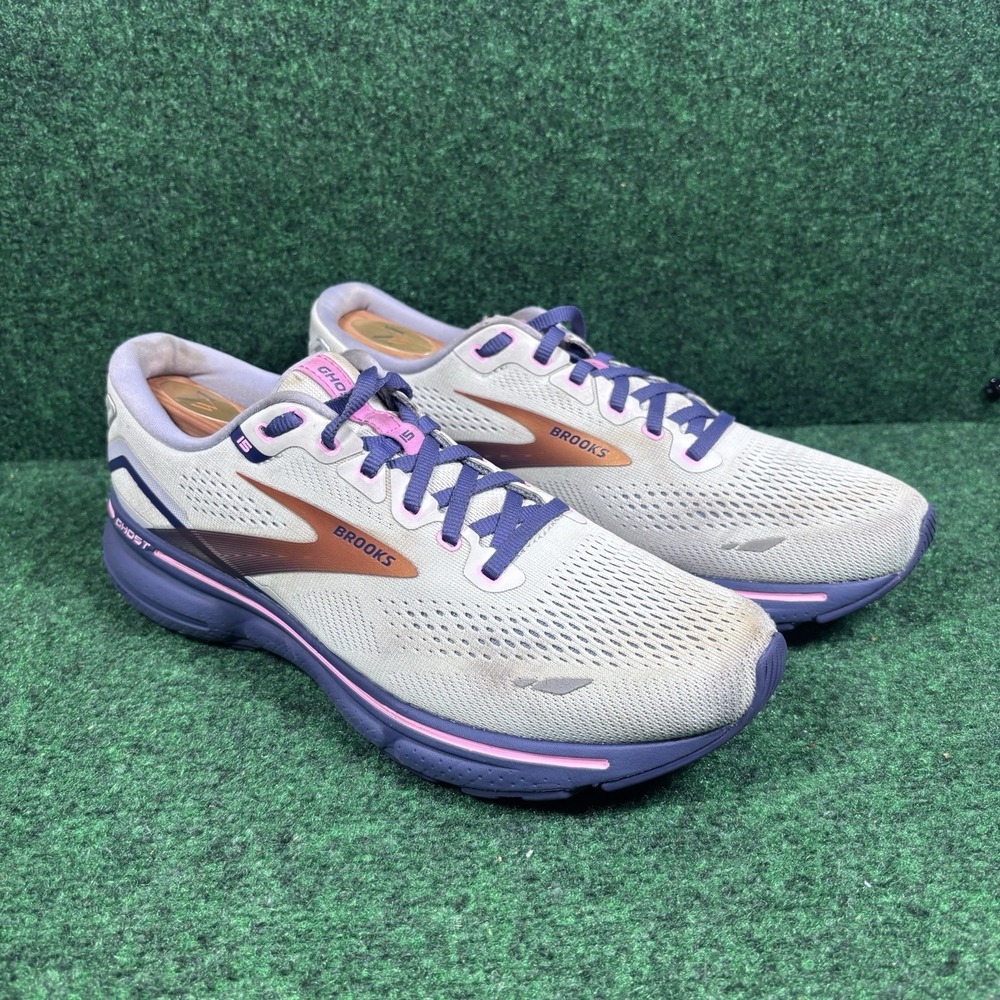 Brooks Ghost 15 Women's Size 10 B Running Shoes Spa Blue Copper Pink